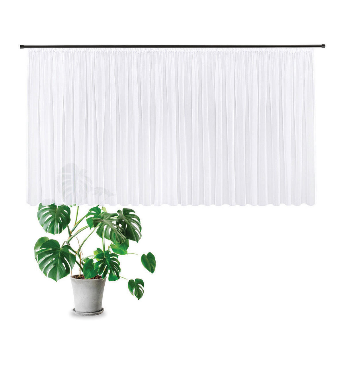 FERTIGSTORE  transparent  600/150 cm   - Weiß, Basics, Textil (600/150cm)