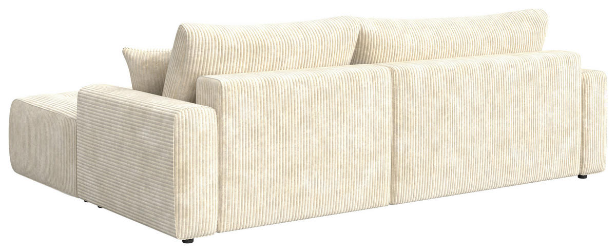 ECKSOFA Naturfarben Webstoff  - Schwarz/Naturfarben, KONVENTIONELL, Kunststoff/Textil (270/192cm) - Carryhome