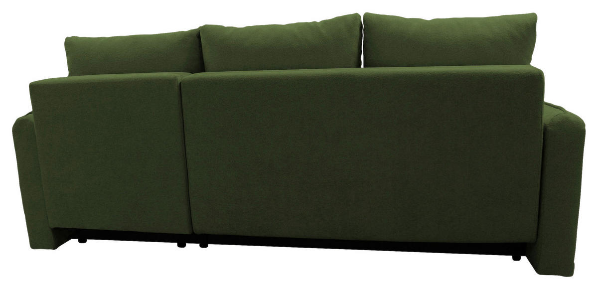 ECKSOFA Grün Struktur, Bouclé  - Schwarz/Grün, Design, Kunststoff/Textil (209/143cm) - MID.YOU