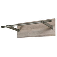 WANDGARDEROBE - Eichefarben/Silberfarben, Design, Holzwerkstoff/Metall (85/25/30cm) - Livetastic