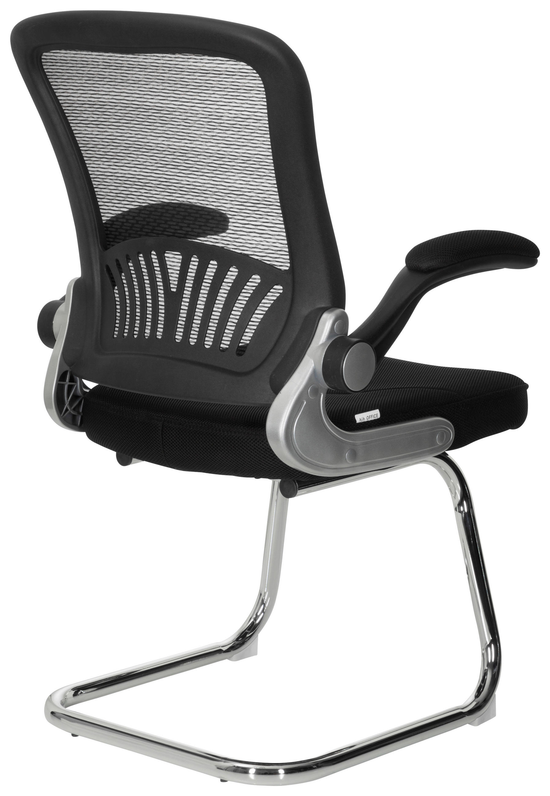 BESÖKSSTOL  i nätklädsel, flatväv svart  - kromfärg/svart, Modern, metall/textil (64/103/64cm) - MID.YOU
