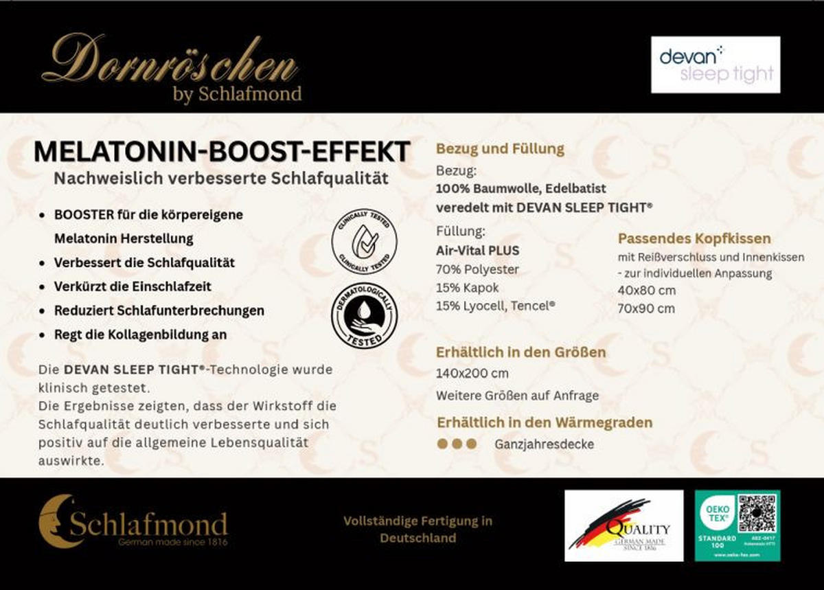 KOPFPOLSTER  Dornröschen  - Basics, Textil (90/70/20cm) - Schlafmond