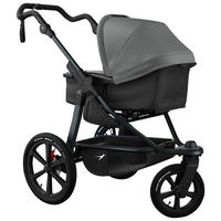 KOMBIKINDERWAGEN TFK Pro  - Anthrazit/Olivgrün, Basics, Textil/Metall (66/118/110cm) - TFK