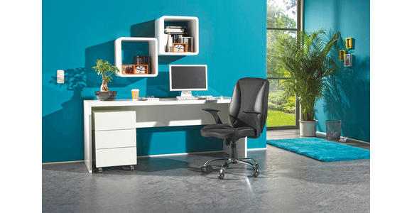 SCHREIBTISCH 180/69/75 cm Weiß Hochglanz  - Weiß Hochglanz, Design, Holzwerkstoff (180/69/75cm) - Carryhome