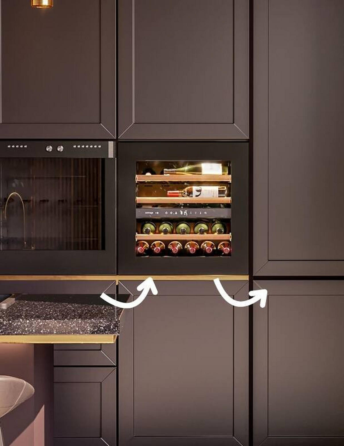 WEINKÜHLSCHRANK AVI60PLATINUM  - Schwarz, Basics, Glas/Holz (59,0/59,5/56,5cm)