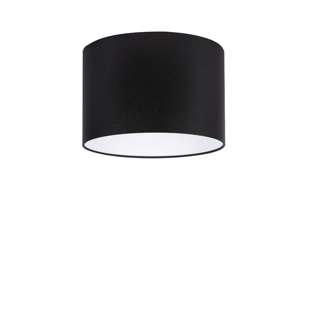 XXXLutz Leuchtenschirm Velour Schwarz 24 cm
