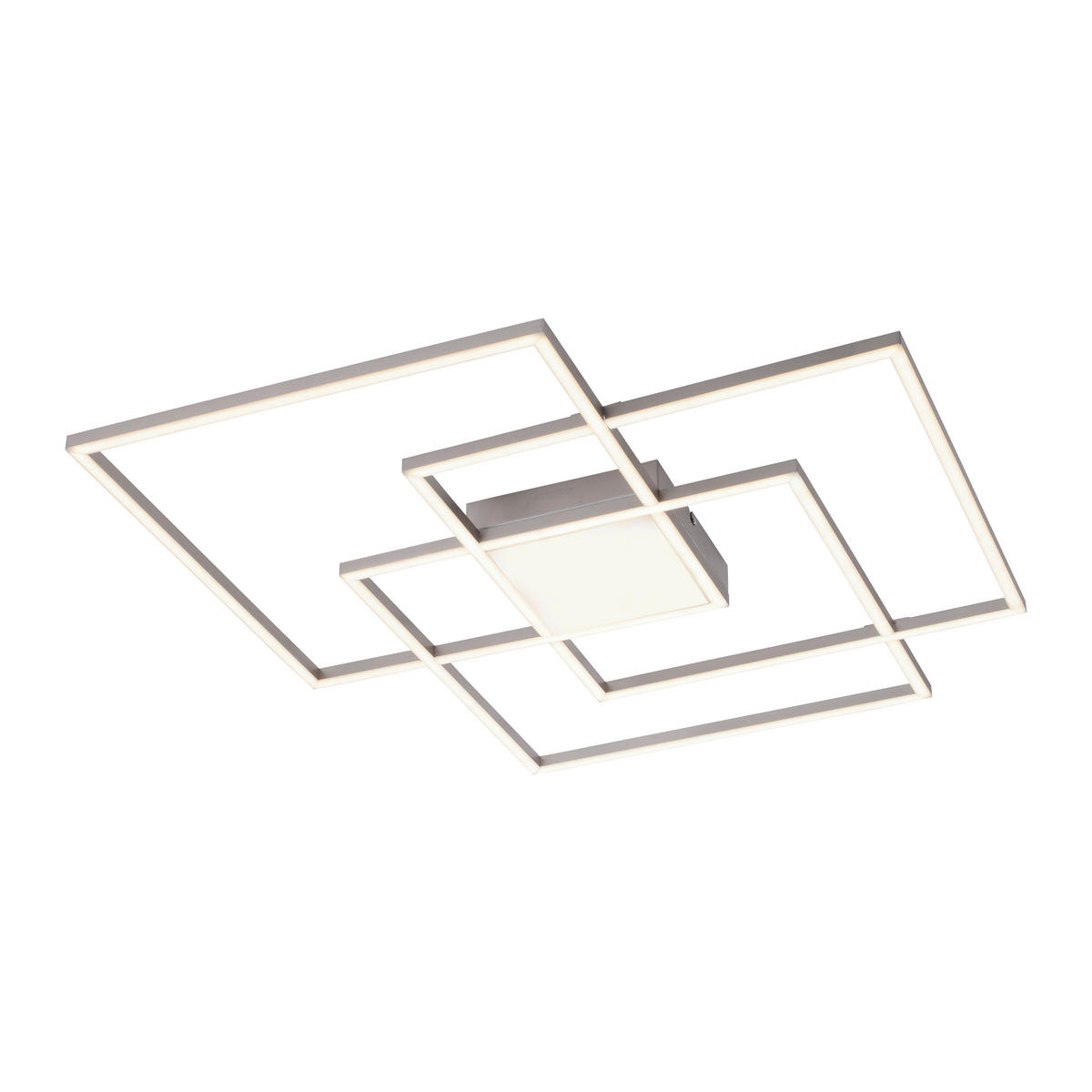 LED-DECKENLEUCHTE 75/75/6 cm   - Silberfarben, Design, Kunststoff/Metall (75/75/6cm)