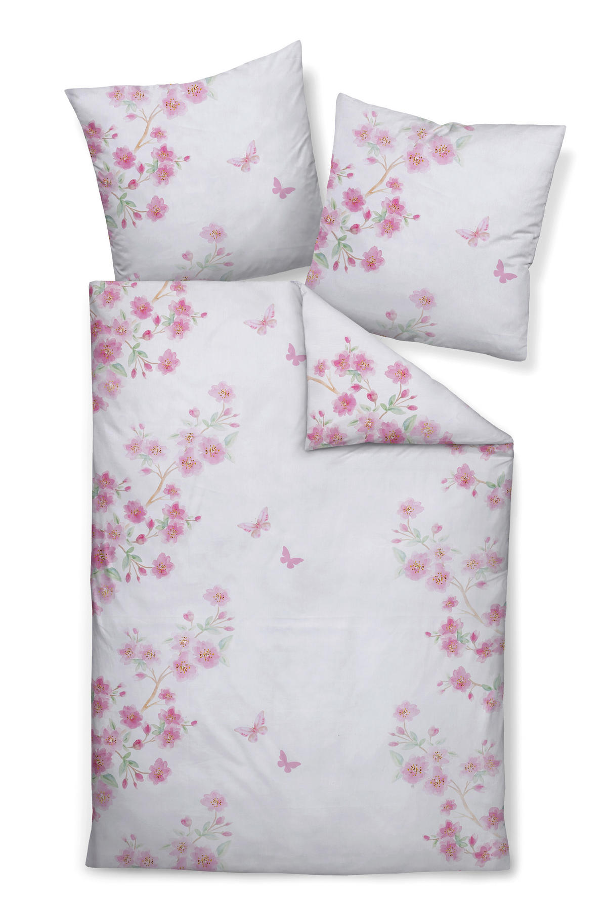 POSTELJNINA 135/200 cm mako saten roza  - roza, Konvencionalno, tekstil (135/200cm) - Janine