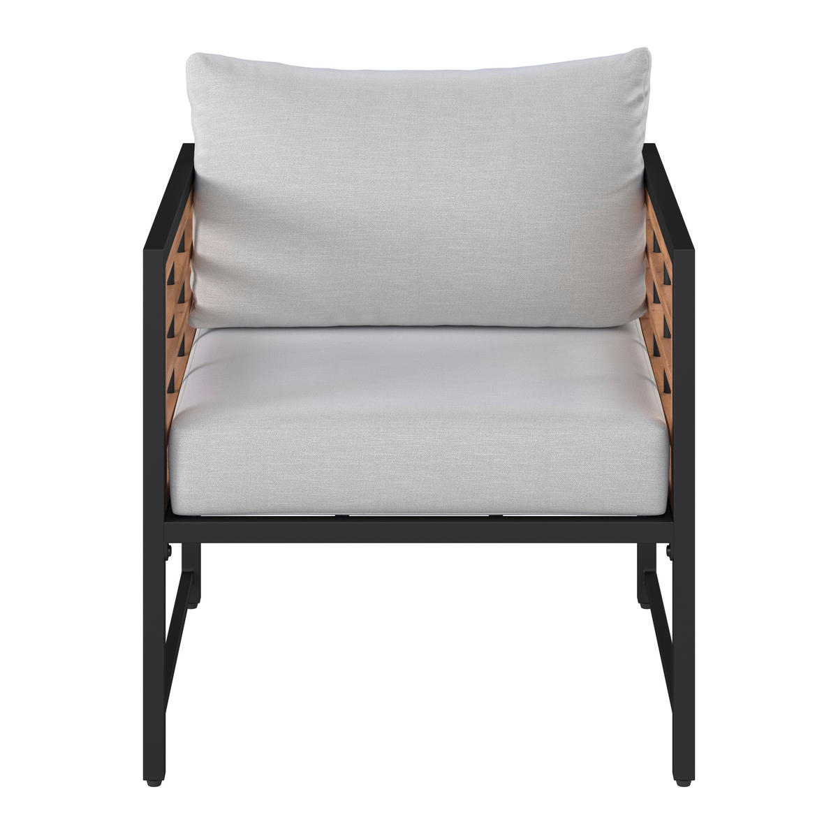 KŘESLO NA TERASU, dřevo, kov, textil - Moderní, kov/dřevo (65/67,5/63,5cm) - Ambia Garden