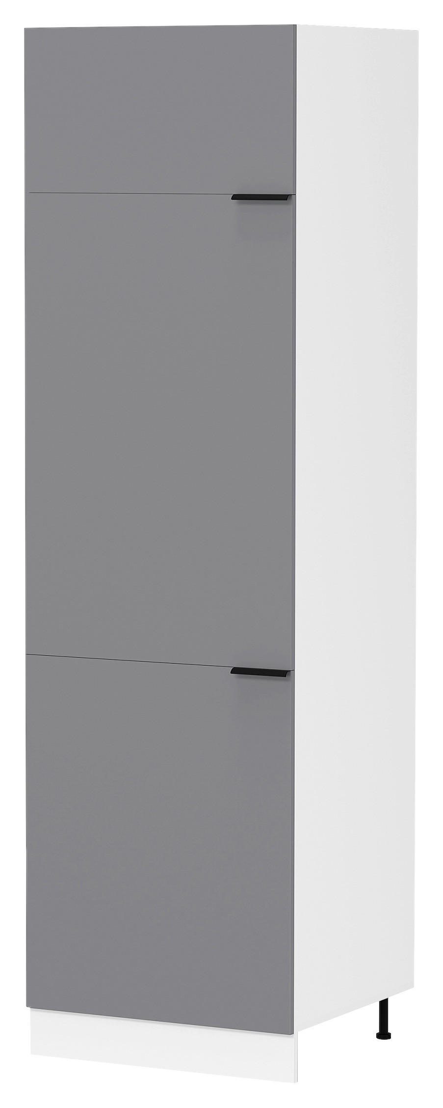 GESCHIRRSCHRANK 60/207/57 cm  in Anthrazit, Weiß  - Anthrazit/Schwarz, Trend, Holzwerkstoff/Kunststoff (60/207/57cm) - MID.YOU