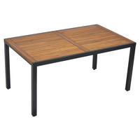 GARTENTISCH 150/90/74 cm Metall rechteckig  - Graphitfarben/Naturfarben, MODERN, Holz/Metall (150/90/74cm) - Gardenson