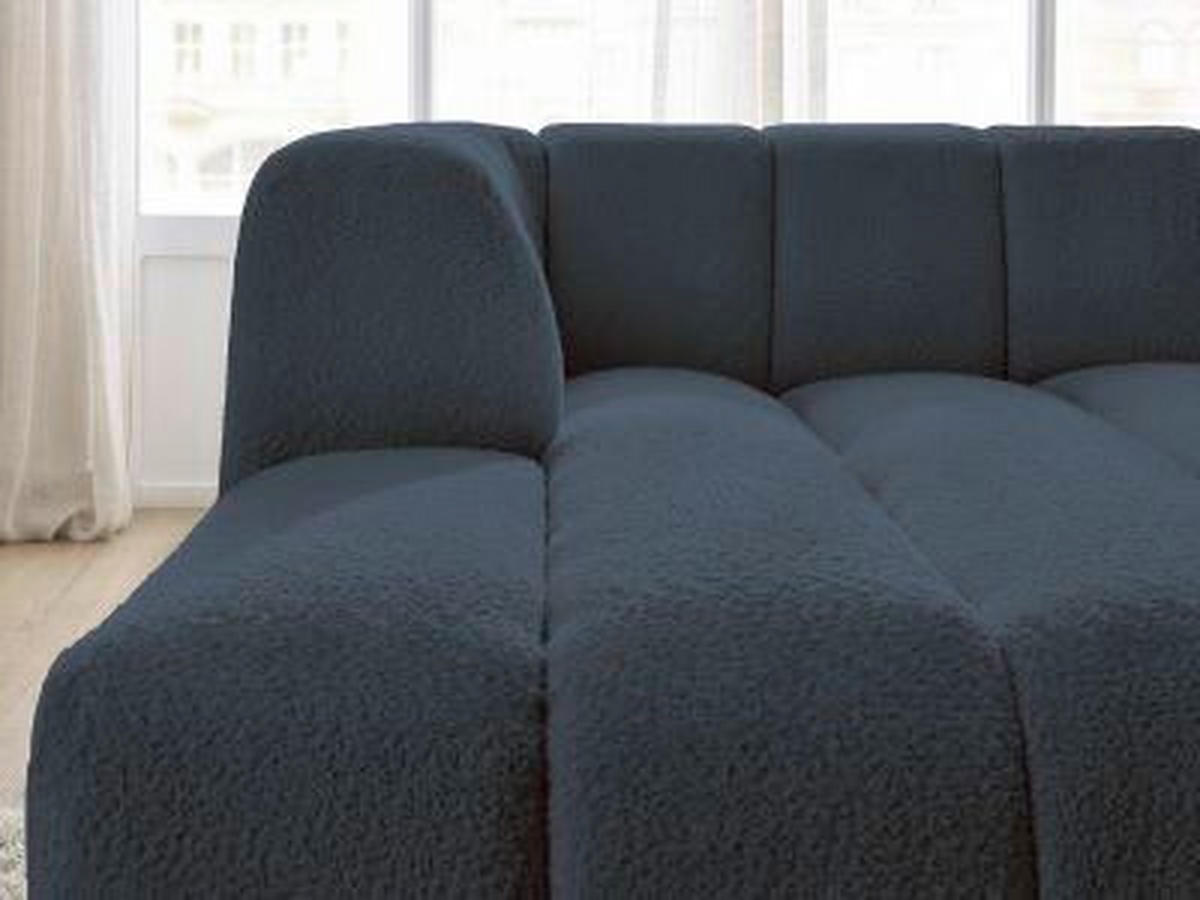 SOFAELEMENT ANNECY Bouclé Dunkelblau  - Schwarz/Dunkelblau, MODERN, Kunststoff/Textil (120/72/170cm)