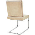 SCHWINGSTUHL  in Stahl Mikrofaser  - Chromfarben/Beige, Design, Textil/Metall (46/92/60cm) - Dieter Knoll