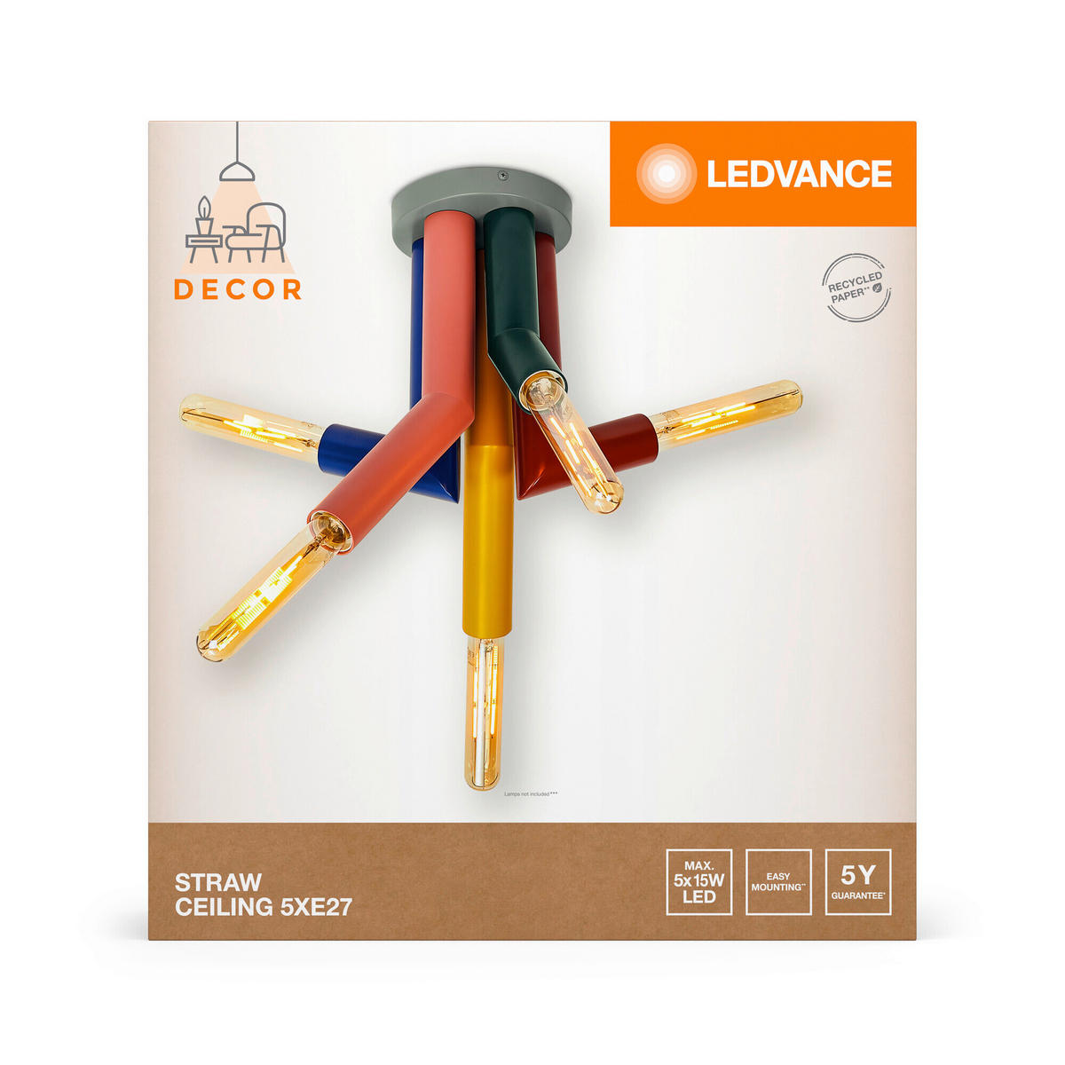 DECKENLEUCHTE    29,4/26,2/33,9 cm  - KONVENTIONELL, Metall (29,4/26,2/33,9cm) - Ledvance
