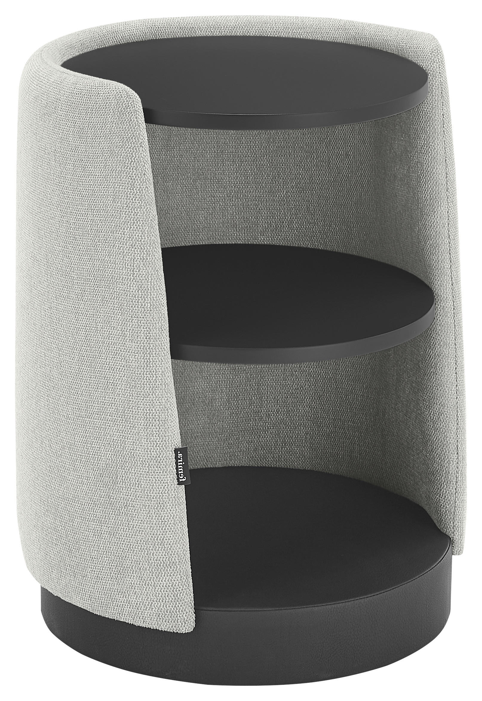 NACHTSCHRANK 48/57,5/48 cm Fichte, Kiefer Sperrholz  - Hellgrau/Schwarz, Design, Holz/Holzwerkstoff (48/57,5/48cm) - Dieter Knoll