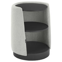 NACHTSCHRANK 48/57,5/48 cm Fichte, Kiefer Sperrholz  - Hellgrau/Schwarz, Design, Holz/Holzwerkstoff (48/57,5/48cm) - Dieter Knoll