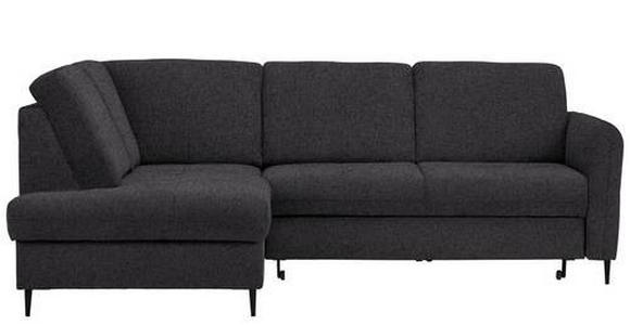 ECKSOFA in Chenille Dunkelbraun  - Dunkelbraun/Schwarz, MODERN, Holz/Textil (184/241cm) - Carryhome