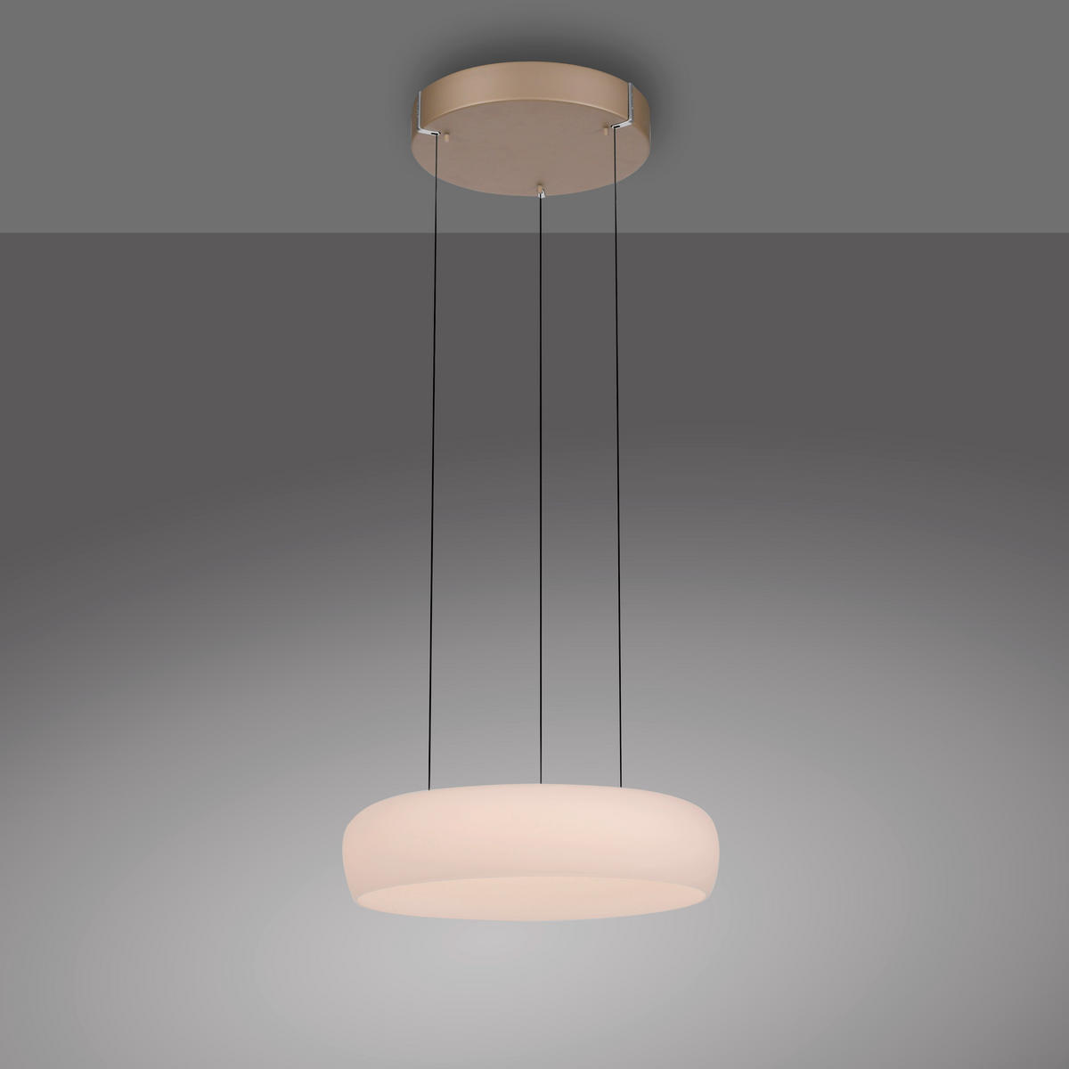 LED-HÄNGELEUCHTE 51/51/240 cm    - Bronzefarben, Basics, Glas/Kunststoff (51/51/240cm) - Paul Neuhaus