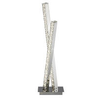 LED-TISCHLEUCHTE 10/16/56 cm   - Chromfarben, Design, Glas/Metall (10/16/56cm)