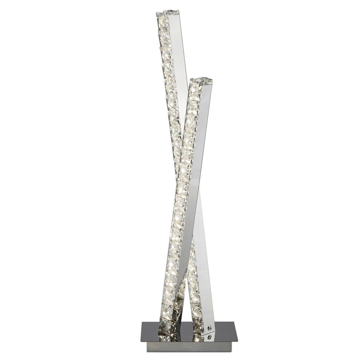 LED-TISCHLEUCHTE 10/16/56 cm   - Chromfarben, Design, Glas/Metall (10/16/56cm)