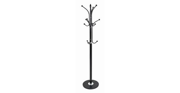 KLEIDERSTÄNDER in Schwarz, Chromfarben 40/177/40 cm   - Chromfarben/Schwarz, Design, Stein/Metall (40/177/40cm) - Carryhome