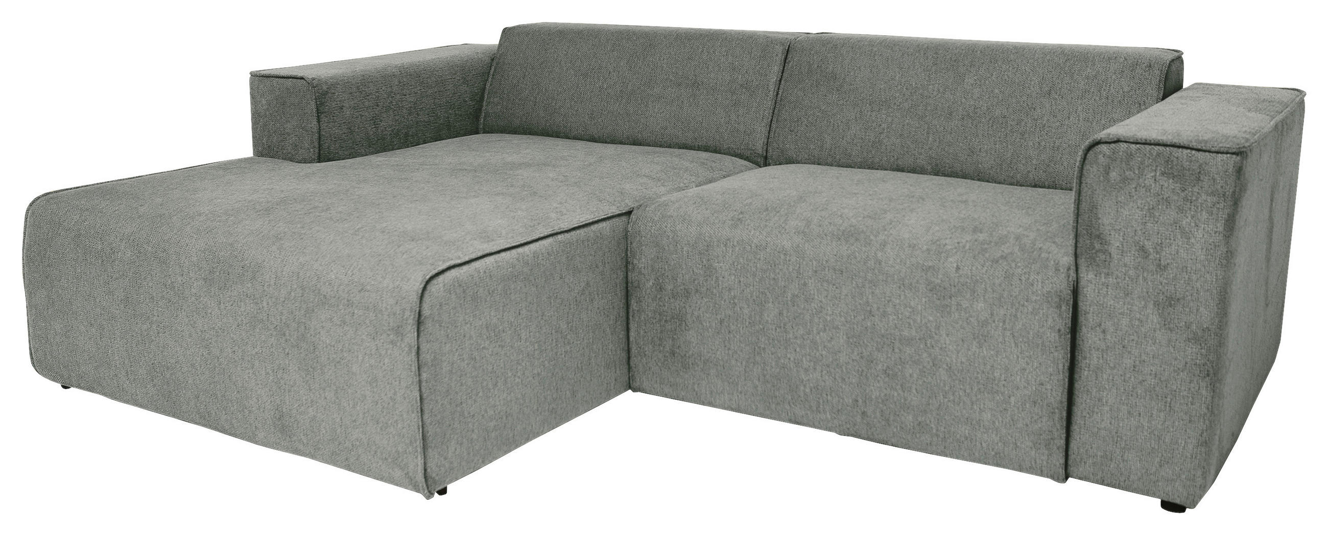 ECKSOFA Hellblau Struktur - Schwarz/Hellblau, Design, Kunststoff/Textil (161/234cm) - P & B