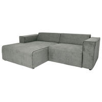 ECKSOFA Hellblau Struktur  - Schwarz/Hellblau, Design, Kunststoff/Textil (161/234cm) - P & B