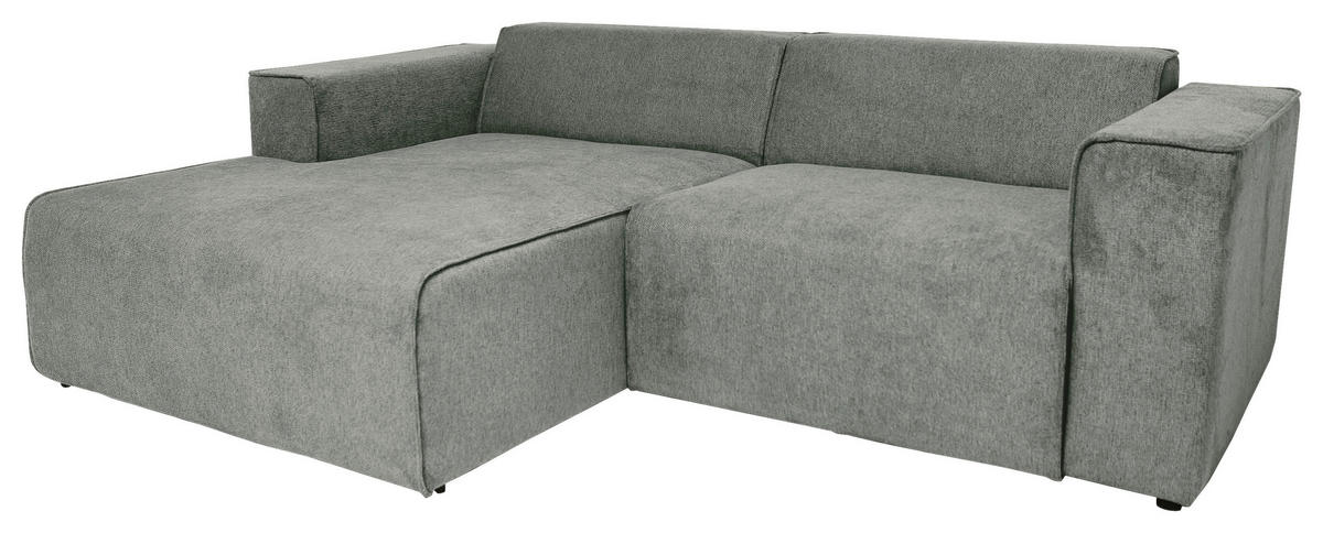 ECKSOFA Hellblau Struktur  - Schwarz/Hellblau, Design, Kunststoff/Textil (161/234cm) - P & B