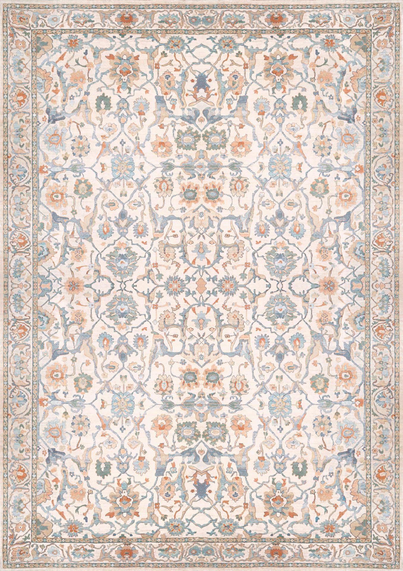 VINTAGE-TEPPICH Living Zaveran 240/340 cm  in Terracotta, Perlmutt, Graublau  - Graublau/Perlmutt, LIFESTYLE, Kunststoff/Textil (240/340cm) - Lindorug