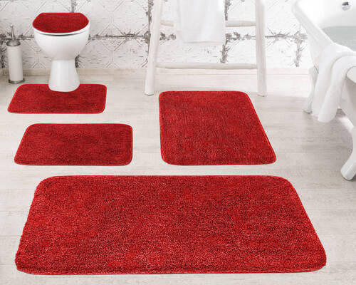 BIDET-VORLEGER Rot 50/60 cm  - Rot, Basics, Kunststoff/Textil (50/60cm) - Grund