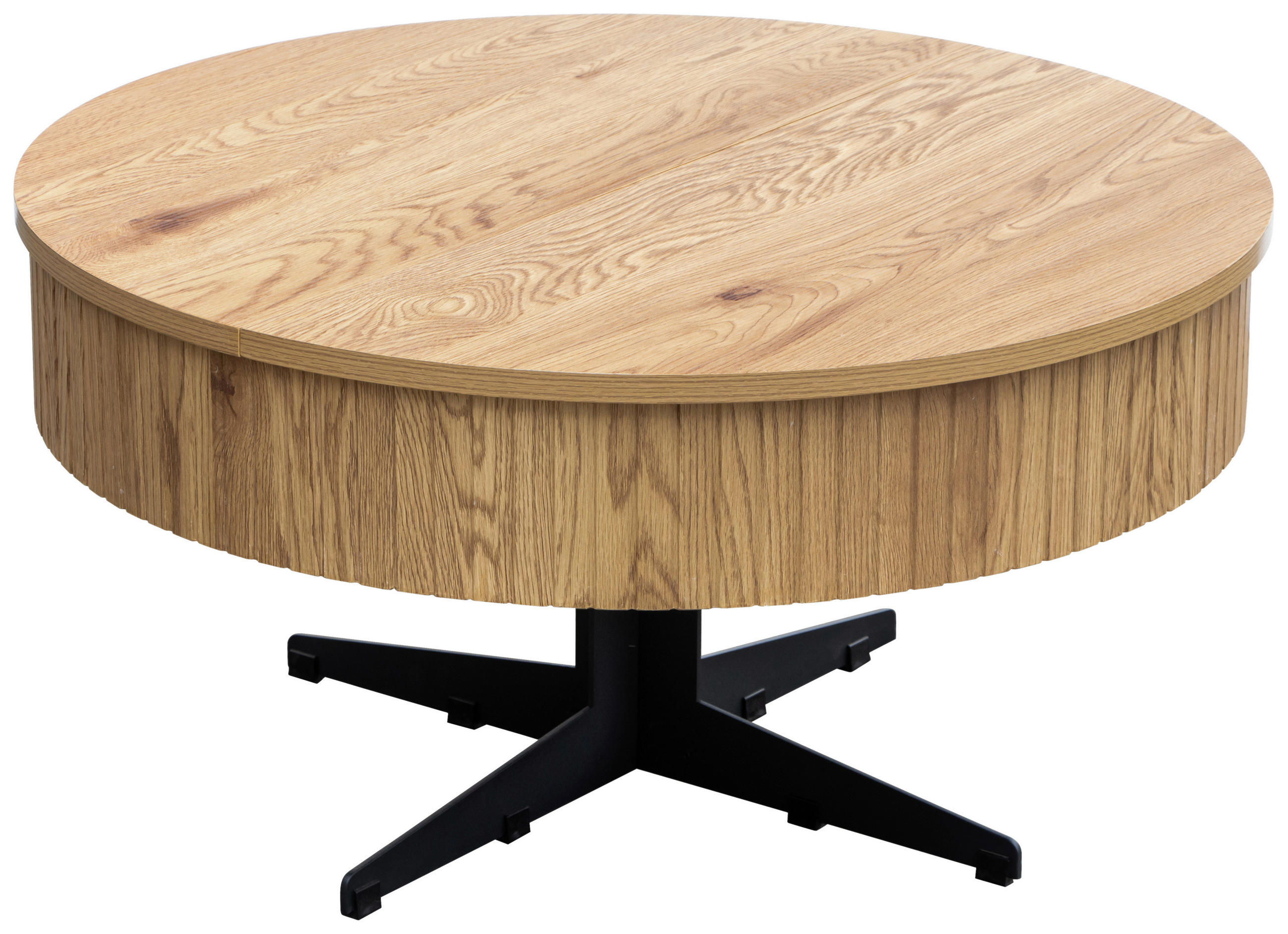DOHÁNYZÓASZTAL fém, faalapú anyag   - tölgyfa színű/fekete, Basics, faalapú anyag/fém (80/42/80cm) - Carryhome
