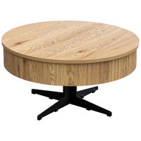 DOHÁNYZÓASZTAL fém, faalapú anyag   - tölgyfa színű/fekete, Basics, faalapú anyag/fém (80/42/80cm) - Carryhome