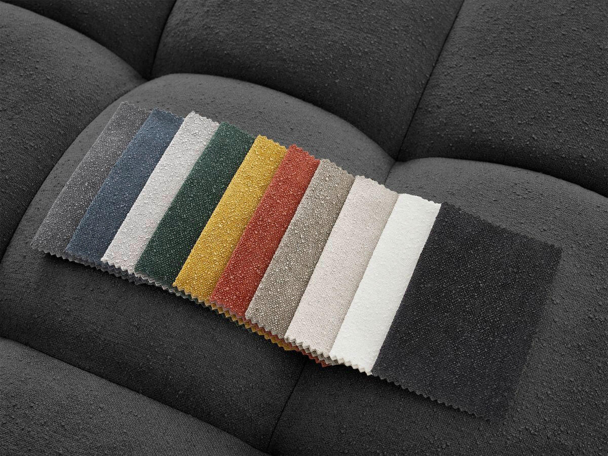 HOCKER EVEREST Struktur Schwarz  - Schwarz, MODERN, Kunststoff/Textil (166/100/40cm)