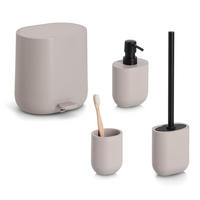 BAD-ACCESSOIRE-SET Kunststoff  - Greige, Basics, Kunststoff (50/35/35cm) - Zeller Present