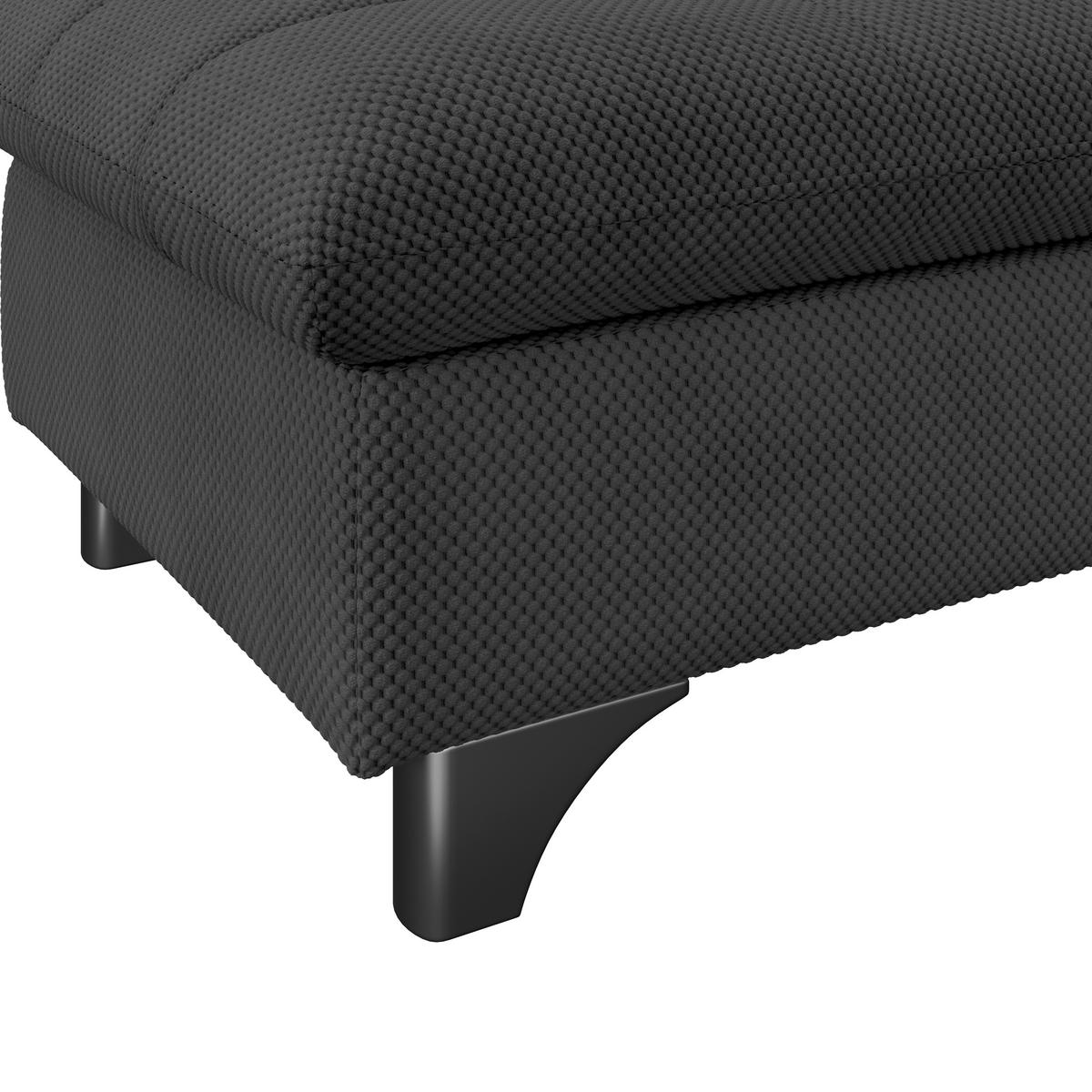 HOCKER Chenille Anthrazit  - Chromfarben/Anthrazit, KONVENTIONELL, Textil/Metall (108/46/108cm) - Livetastic