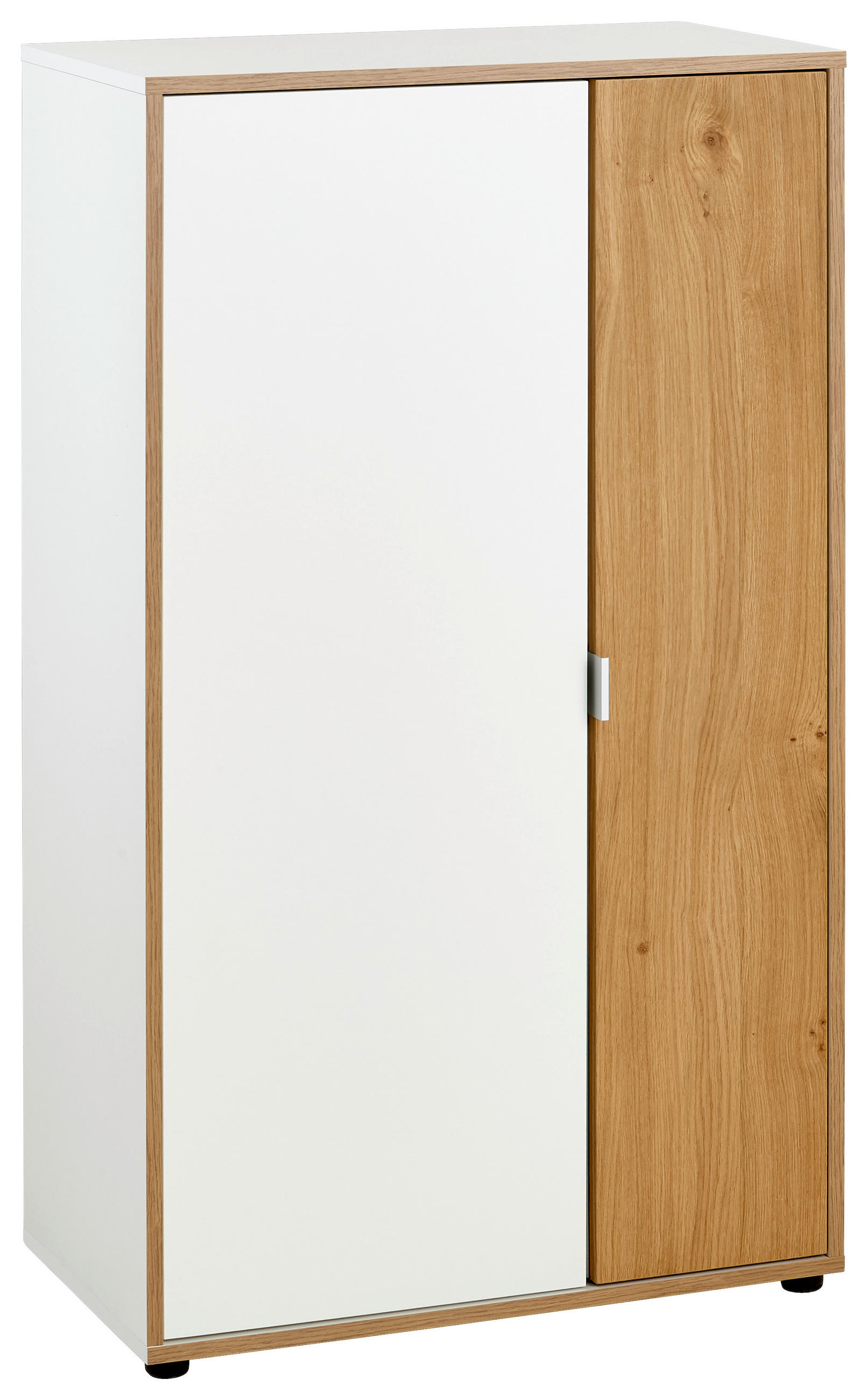 AKTENSCHRANK Wildeiche furniert Weiß, Eichefarben - Eichefarben/Weiß, KONVENTIONELL, Holz/Holzwerkstoff (67/112/35cm) - Livetastic