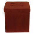 SITZBOX in Textil, Holzwerkstoff Kupferfarben  - Kupferfarben, MODERN, Holzwerkstoff/Textil (38/38/38cm) - Carryhome