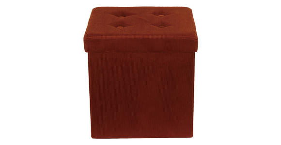 SITZBOX in Textil, Holzwerkstoff Kupferfarben  - Kupferfarben, MODERN, Holzwerkstoff/Textil (38/38/38cm) - Carryhome