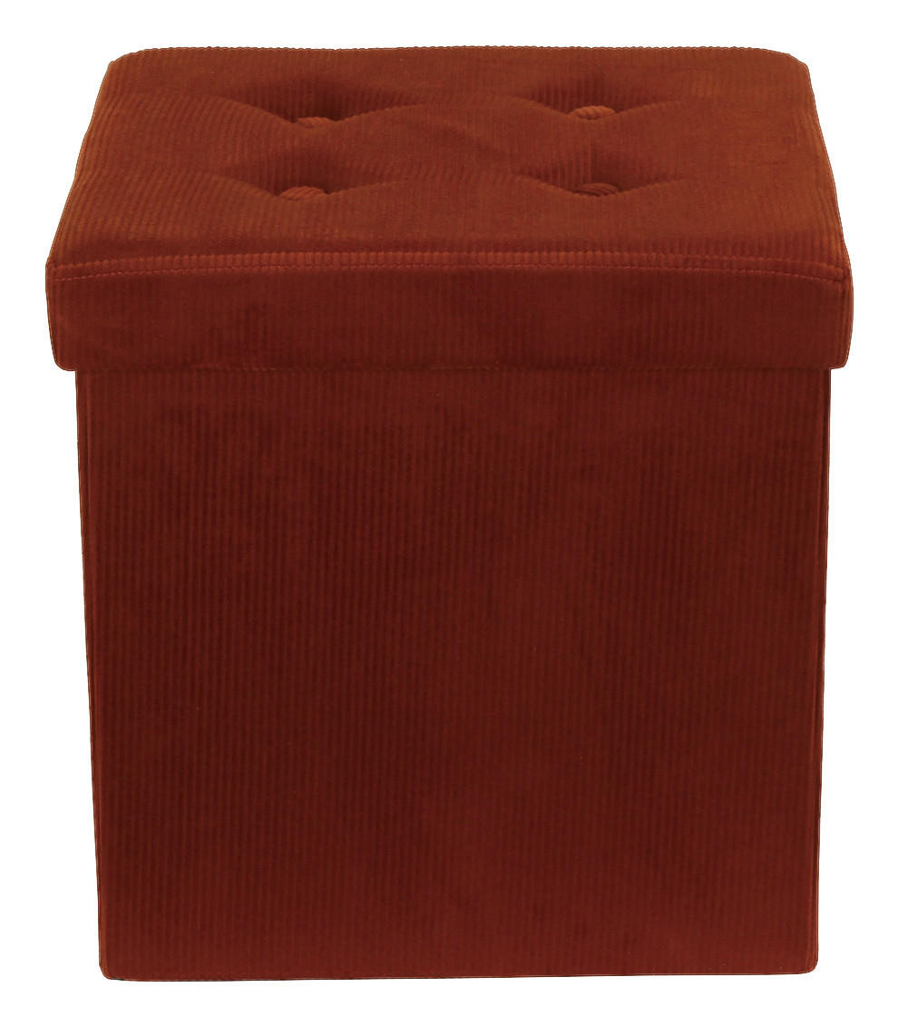 SITZBOX in Textil, Holzwerkstoff Kupferfarben - Kupferfarben, MODERN, Holzwerkstoff/Textil (38/38/38cm) - Carryhome