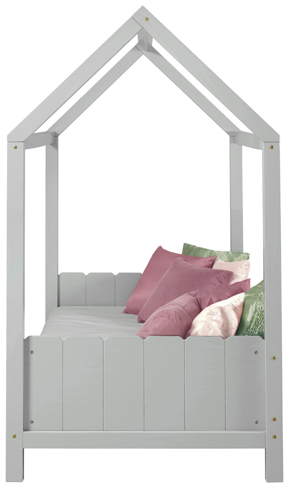 HAUSBETT 90/200 cm,  in Grau, Lattenrost  - Blau/Naturfarben, LIFESTYLE, Holz (90/200cm) - MID.YOU