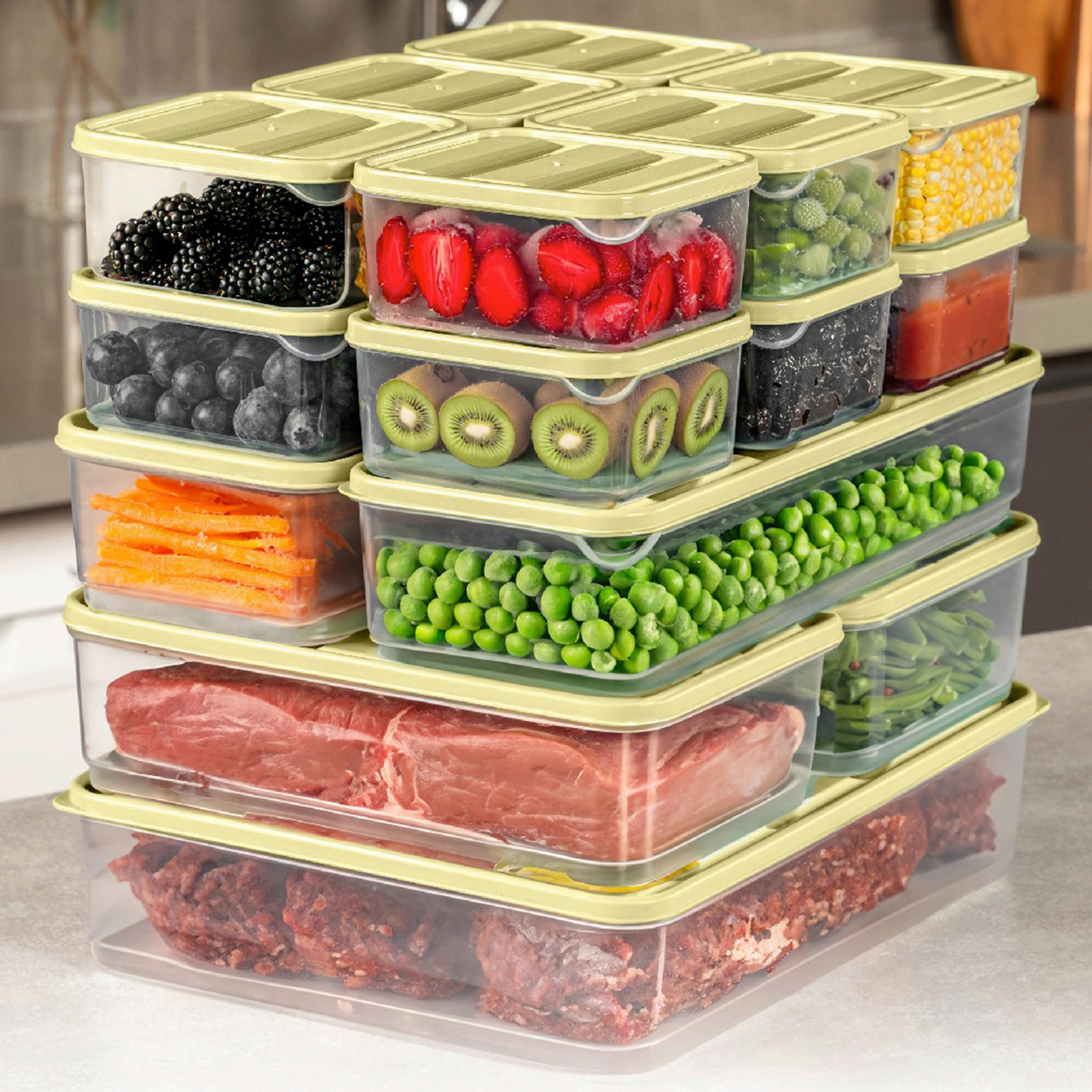 Vorratsdosenset Salbeigrün 17-teilig