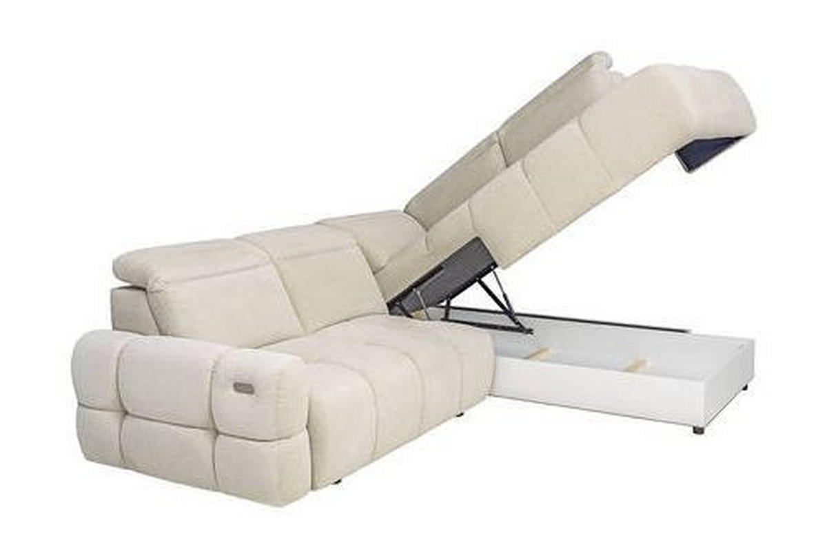 SAROKKANAPÉ textil bézs  - bézs, Modern, műanyag/textil (270/110/223cm) - Welnova