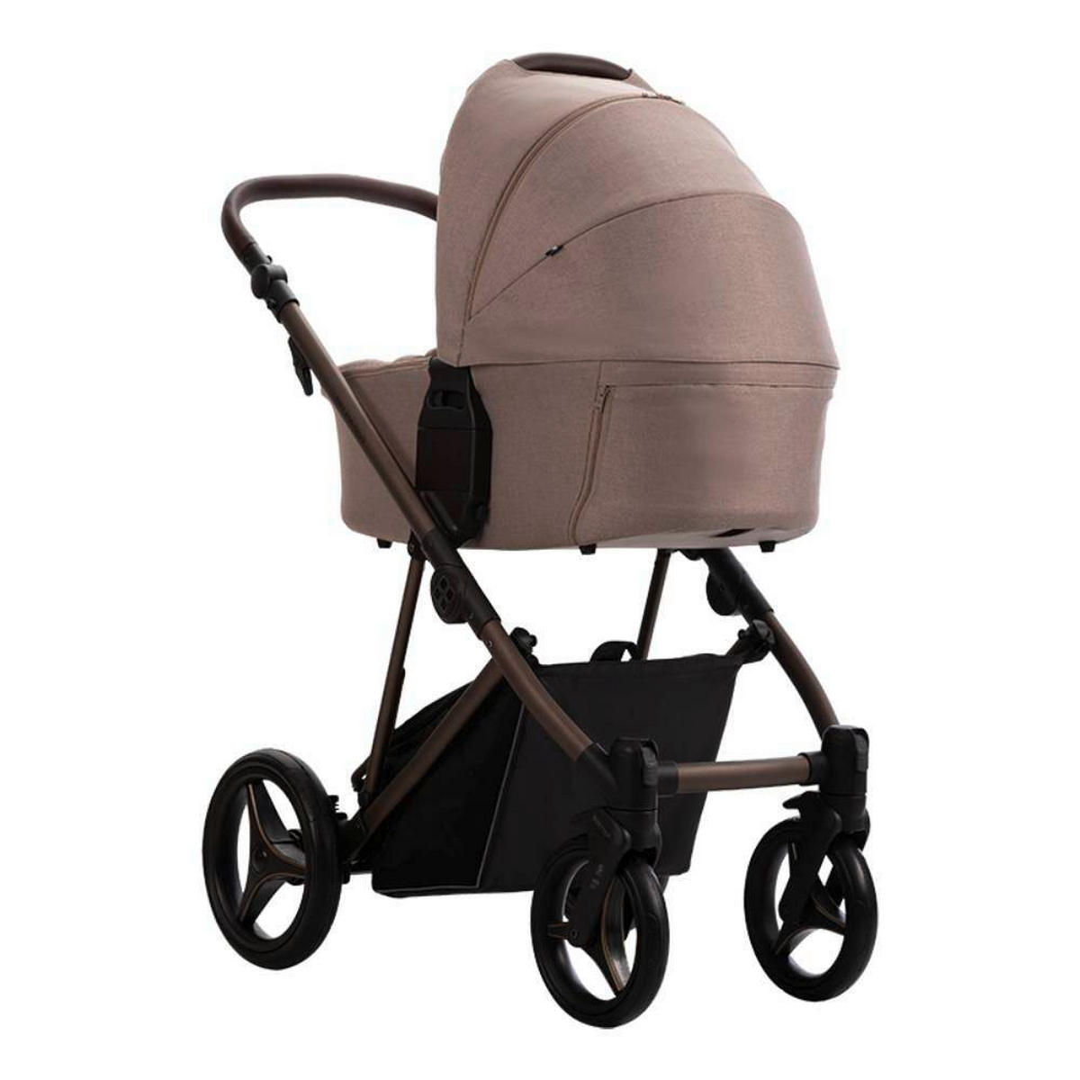 KOLICA ZA SPAVANJE   - boje pijeska/mokka, Basics, metal/tekstil (99/61/121cm) - BEBETTO