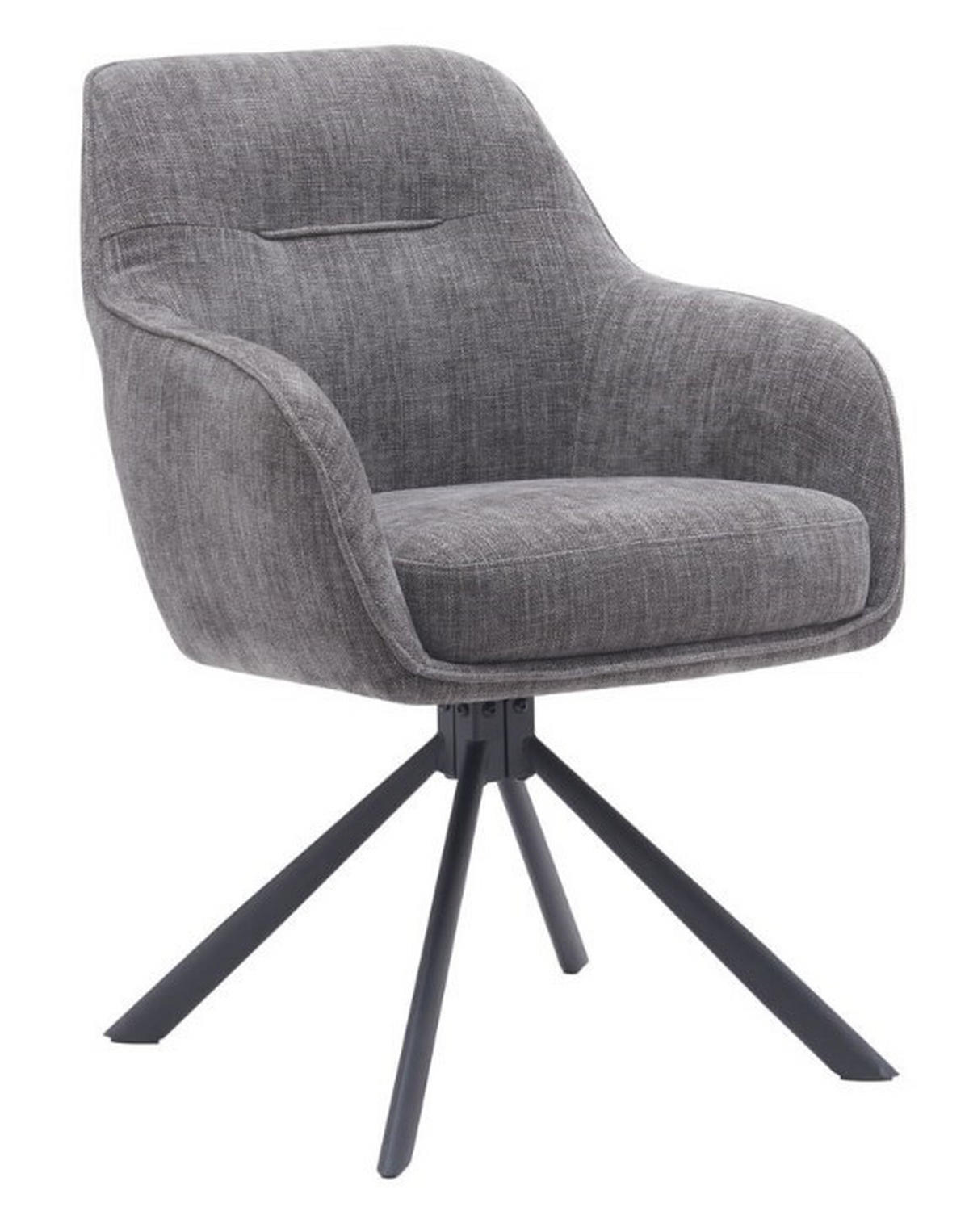 SNURRSTOL  i chenille svart, mörkgrå  - mörkgrå/svart, Design, metall/textil (59/87/65cm) - Niels Andersson