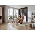 RELAXSESSEL in Leder Braun  - Edelstahlfarben/Braun, Design, Leder/Metall (78/112/85cm) - Cantus