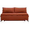 SCHLAFSOFA in Flachgewebe Rostfarben  - Rostfarben/Schwarz, Design, Textil/Metall (197/95/92cm) - Stylife