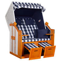 STRANDKORB 160/160/80 cm  - Weiss, Basics, Holz (160/160/80cm)