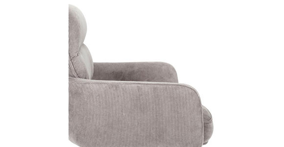 ARMLEHNSTUHL  Stoffauswahl, Sitzfläche 360° drehbar, automatische Rückholfunktion Cord  - Taupe/Eichefarben, Design, Holz/Textil (60/95/62cm) - Novel