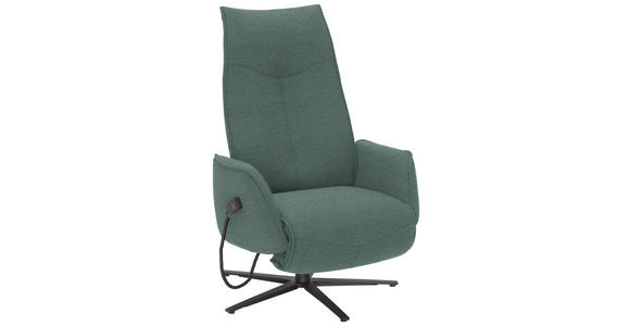 RELAXSESSEL in Textil Türkis - Türkis/Anthrazit, Design, Textil/Metall (71/114/84cm) - Johann Jakob