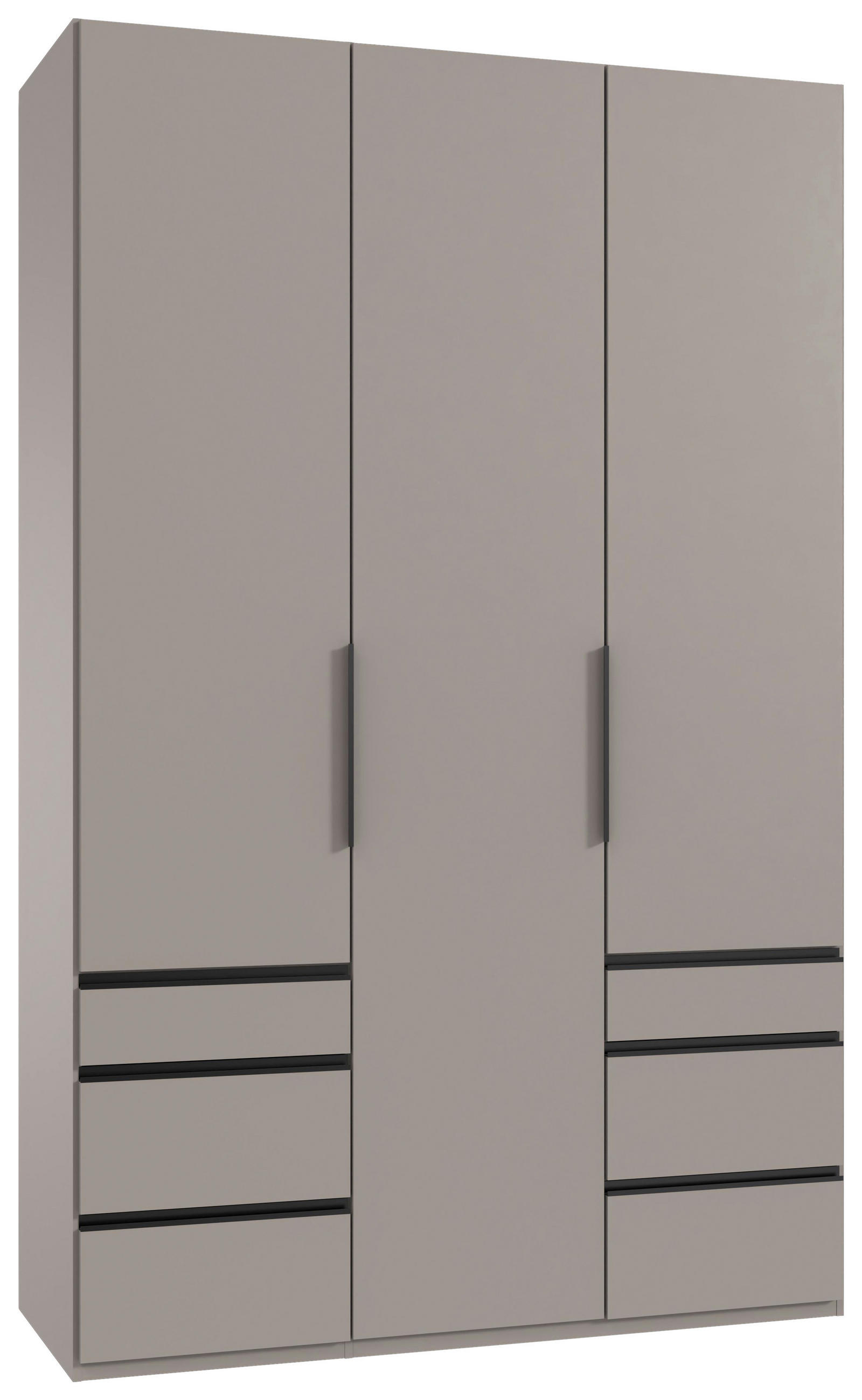 DREHTÜRENSCHRANK  in Sahara  - Schwarz/Sahara, MODERN, Holzwerkstoff/Metall (150/236/58cm) - Hom`in